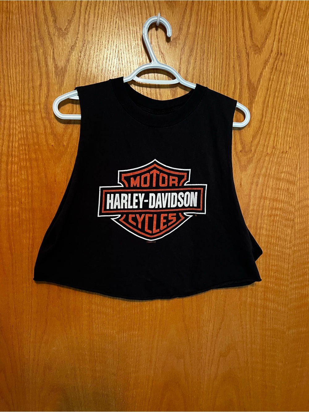 Harley-Davidson Black Tank with Orange and White Shield Logo